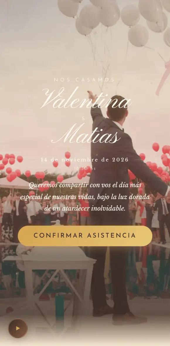 Invitación digital Atardecer