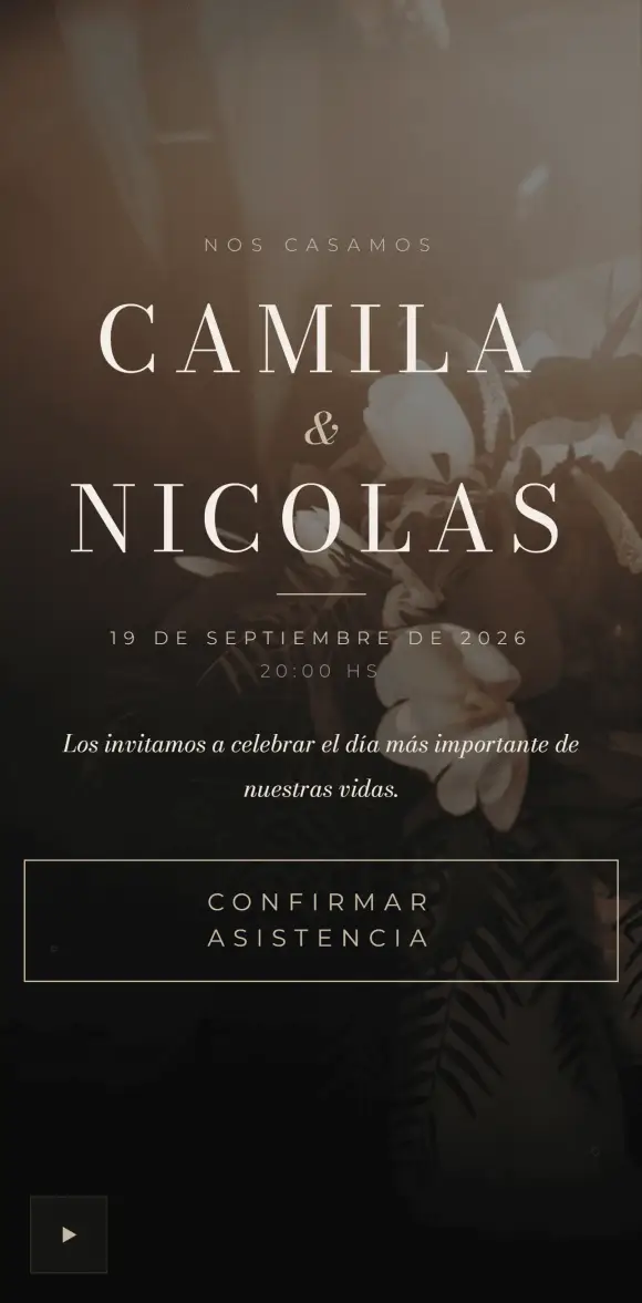 Invitación digital Marmol & Gold