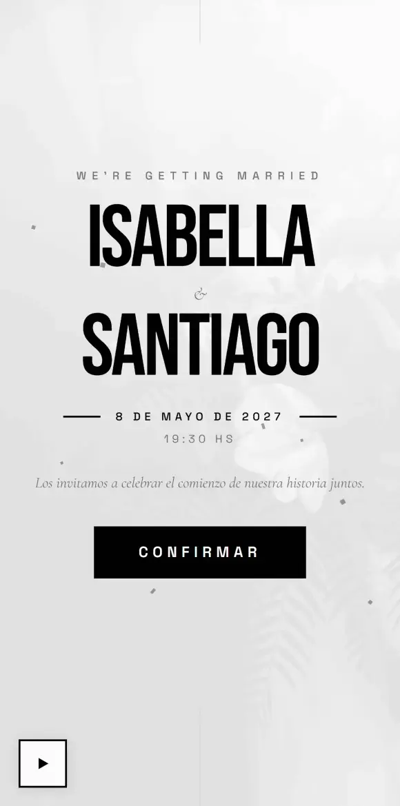 Invitación digital Monochrome