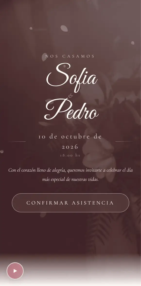 Invitación digital Romantica