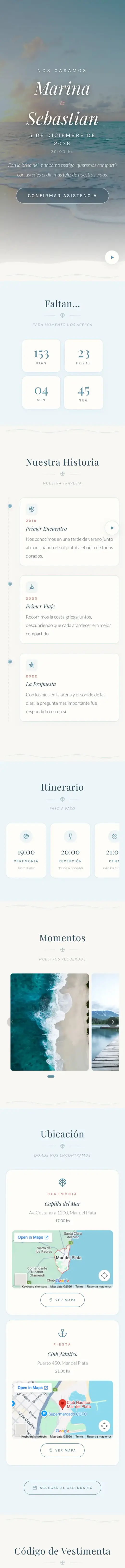Demo de invitación digital para casamiento — Fiestly