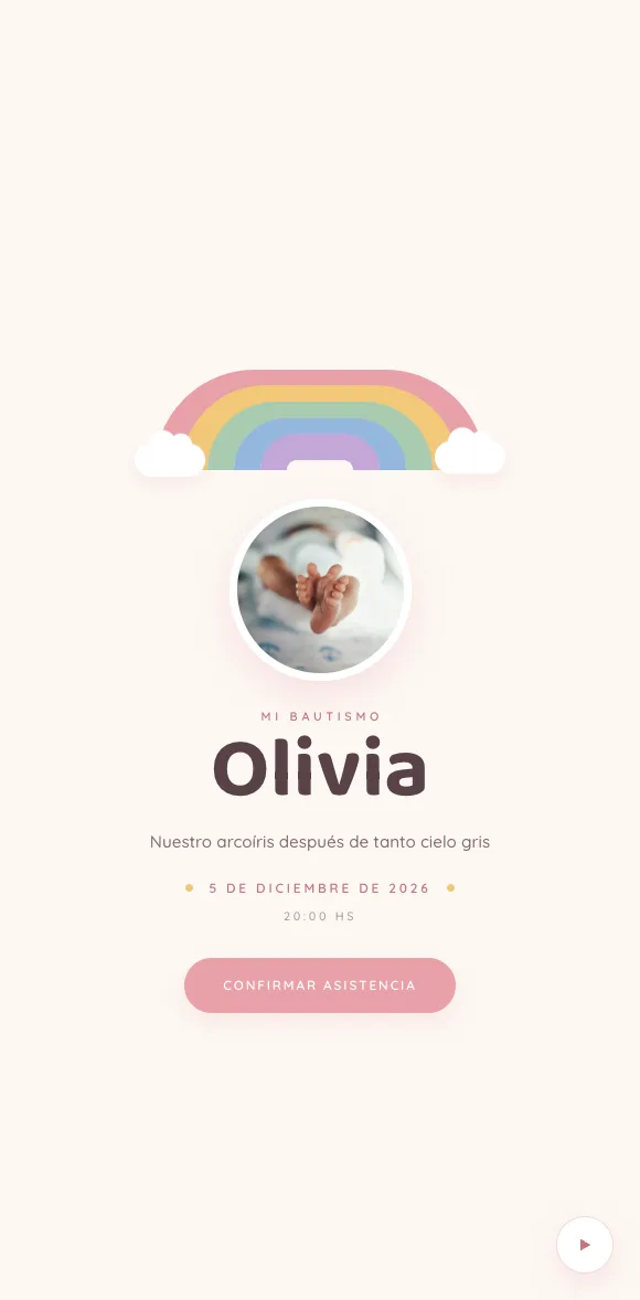 Invitación digital Arco Iris