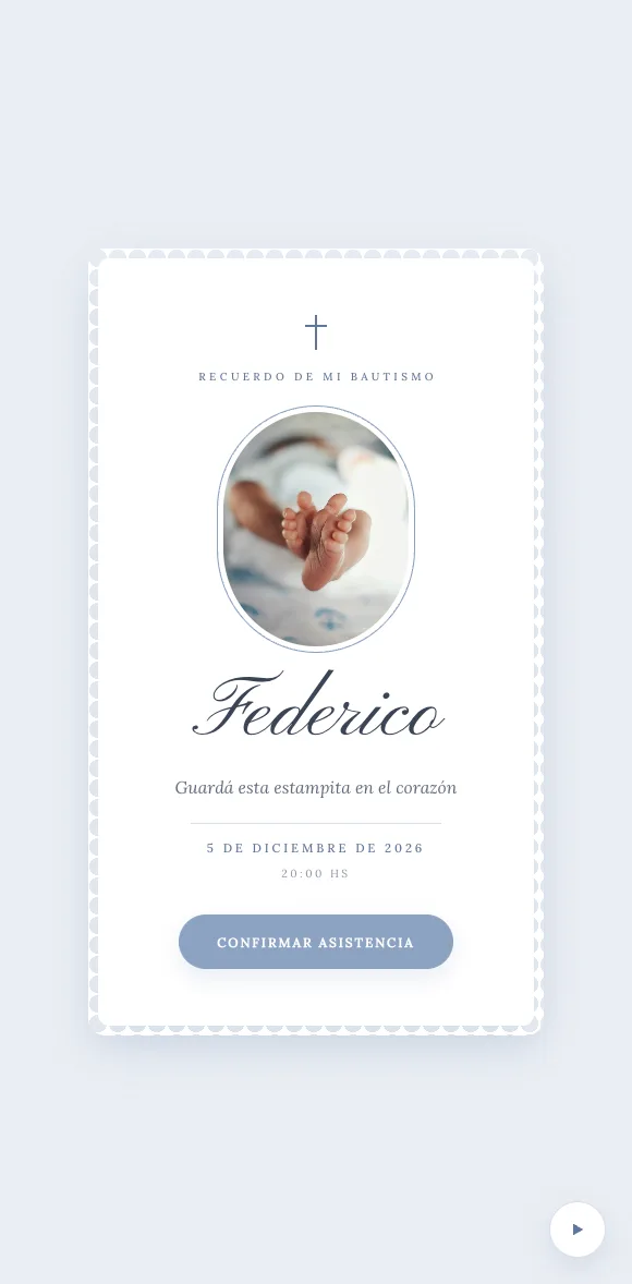 Invitación digital Estampita