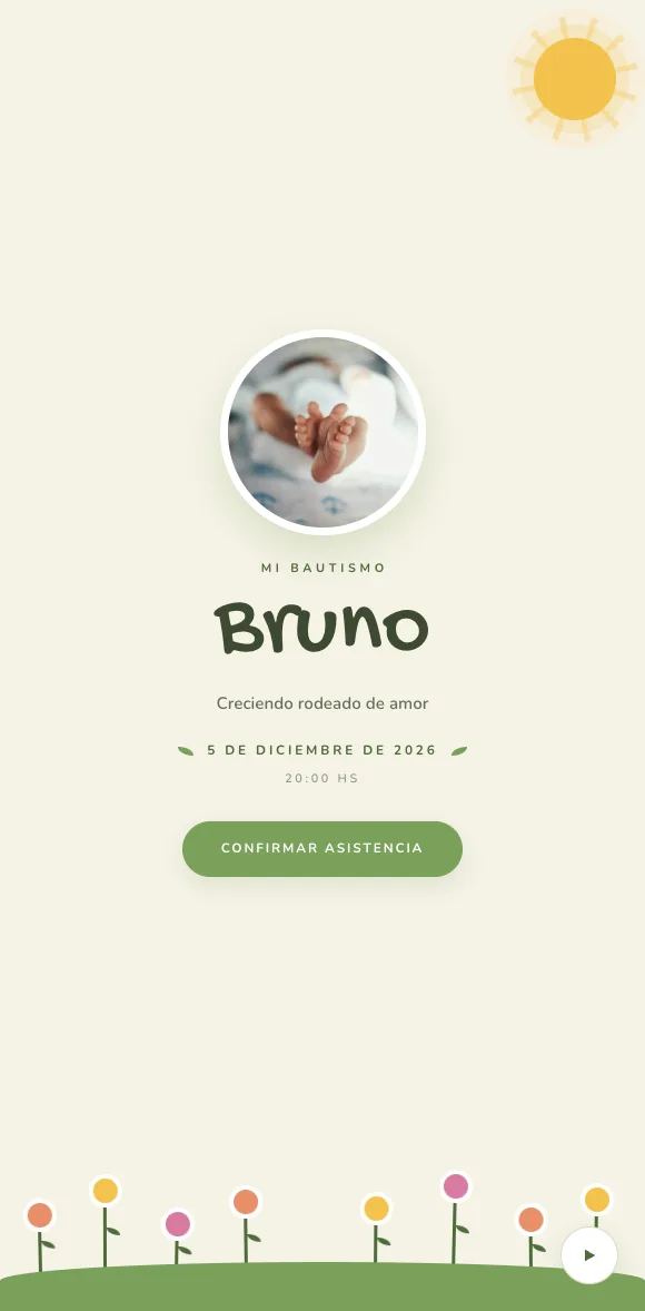 Invitación digital Jardincito