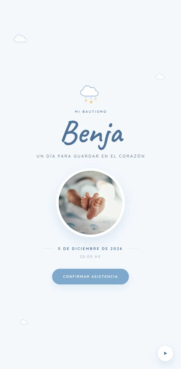 Invitación digital Nube