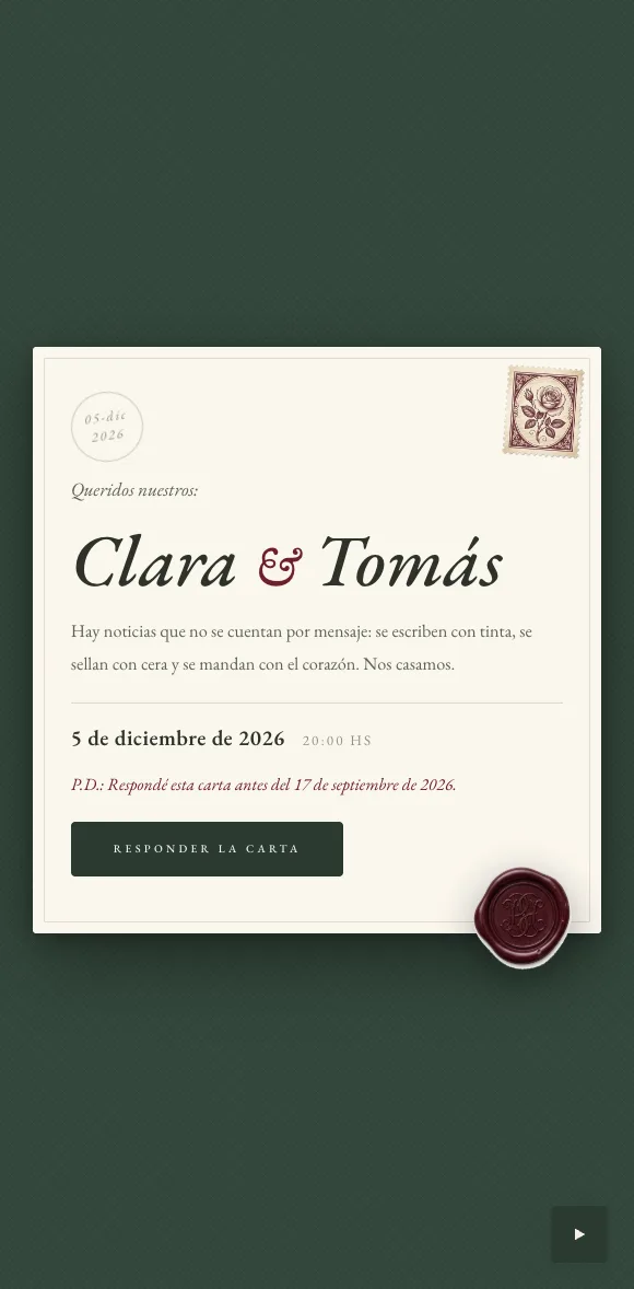 Invitación digital La Carta