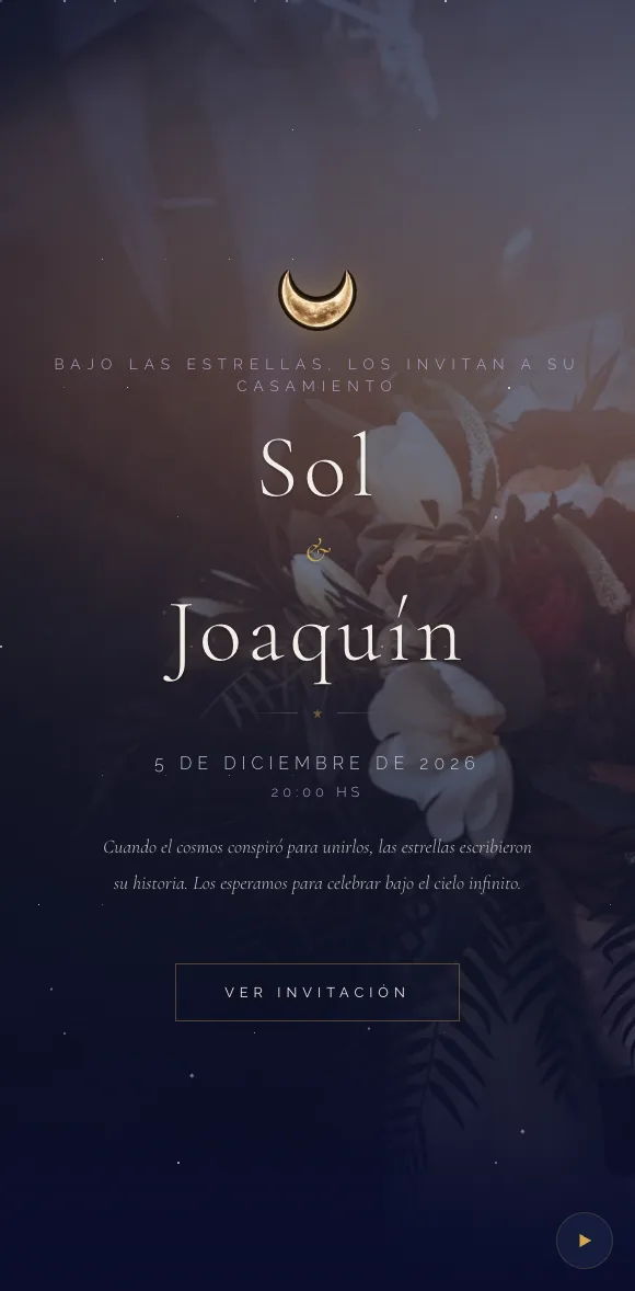Invitación digital Celestial
