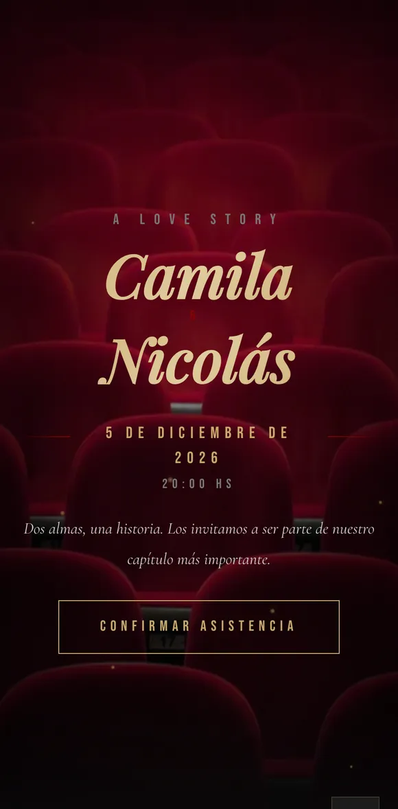 Invitación digital Cinema & Glamour