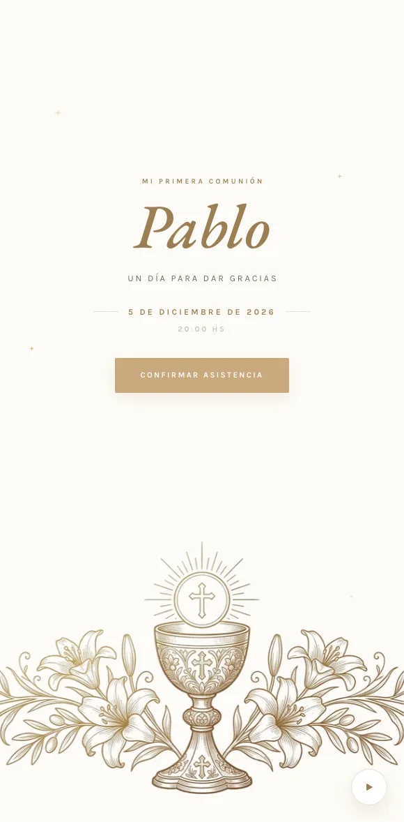 Invitación digital Cáliz