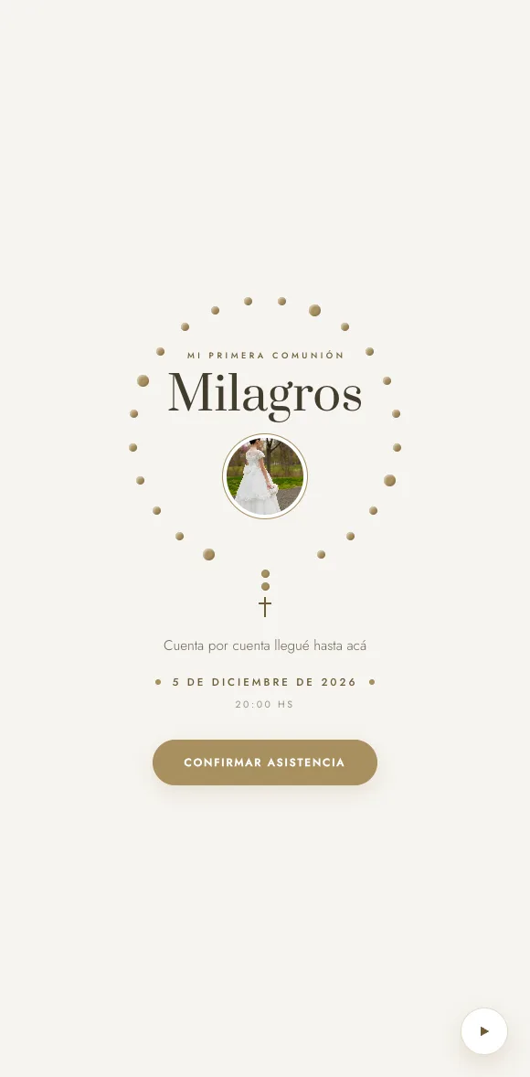 Invitación digital Medallón