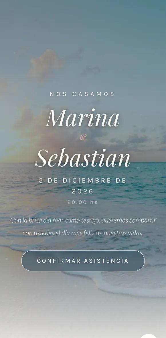 Invitación digital Crystal Blue