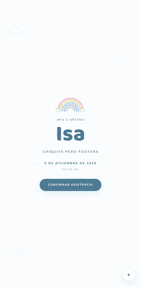 Invitación digital Arcoíris