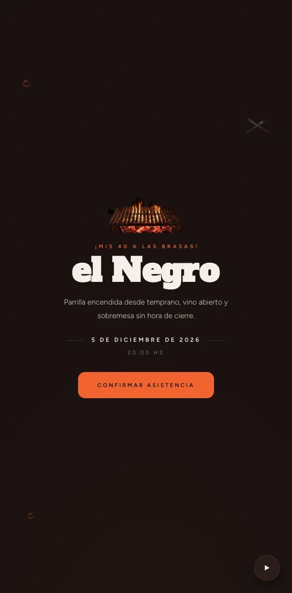 Invitación digital Asado