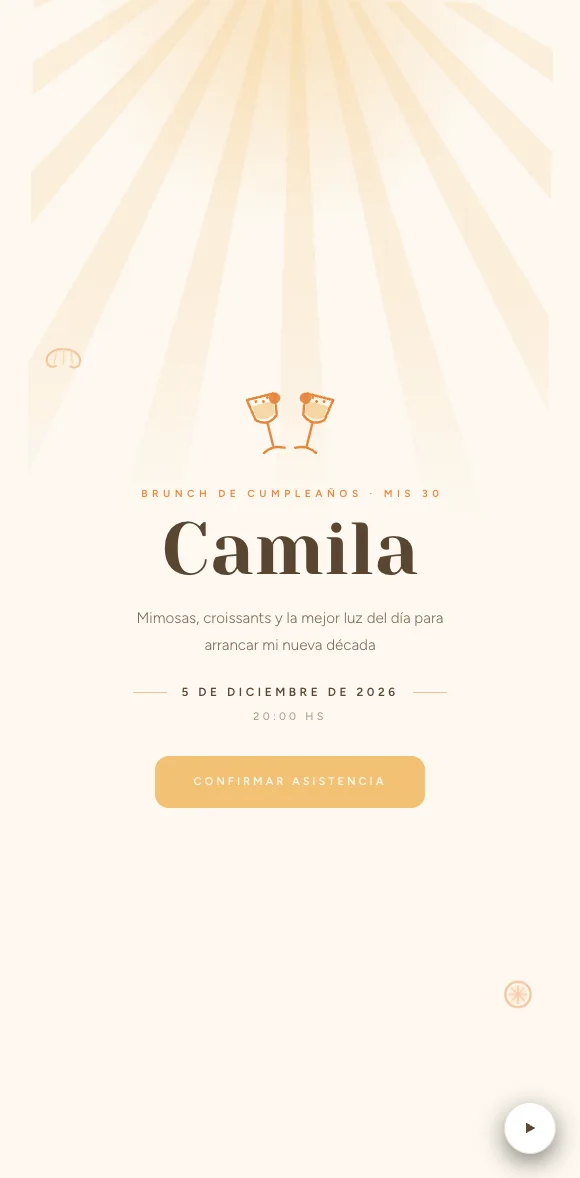 Invitación digital Brunch