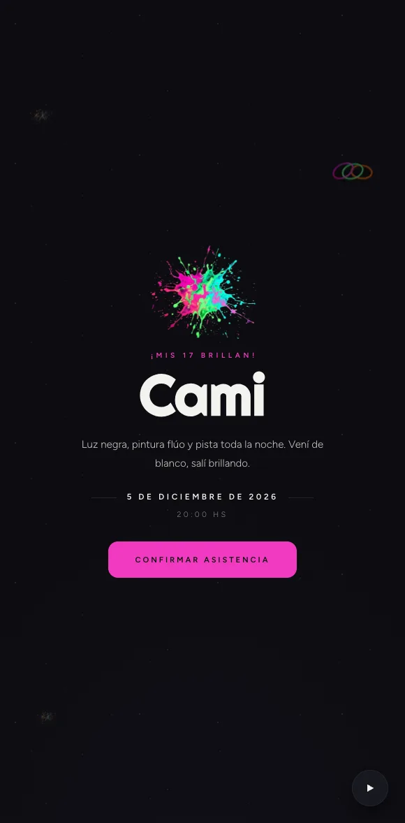 Invitación digital Glow