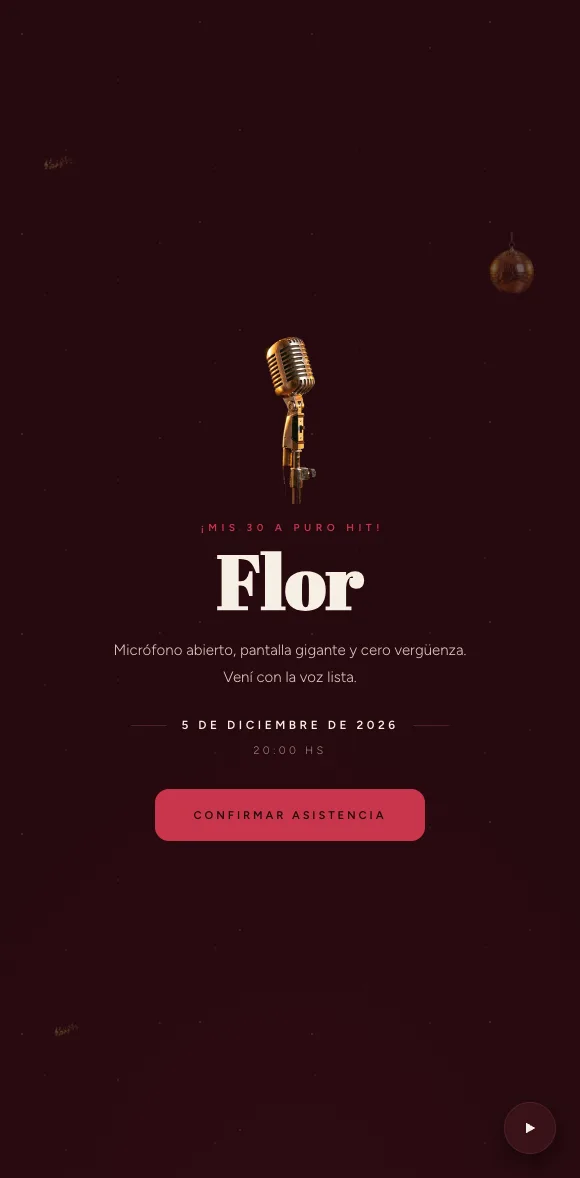 Invitación digital Karaoke