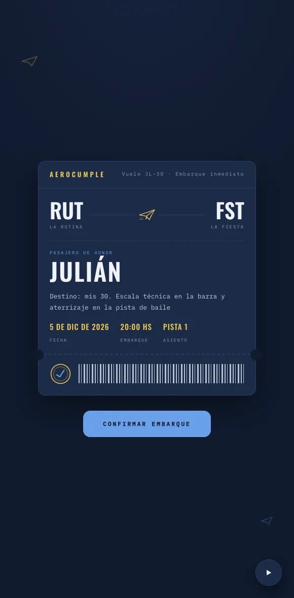 Invitación digital Pasaporte