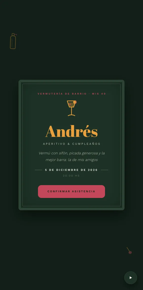 Invitación digital Vermú