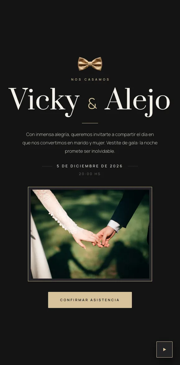 Invitación digital Etiqueta