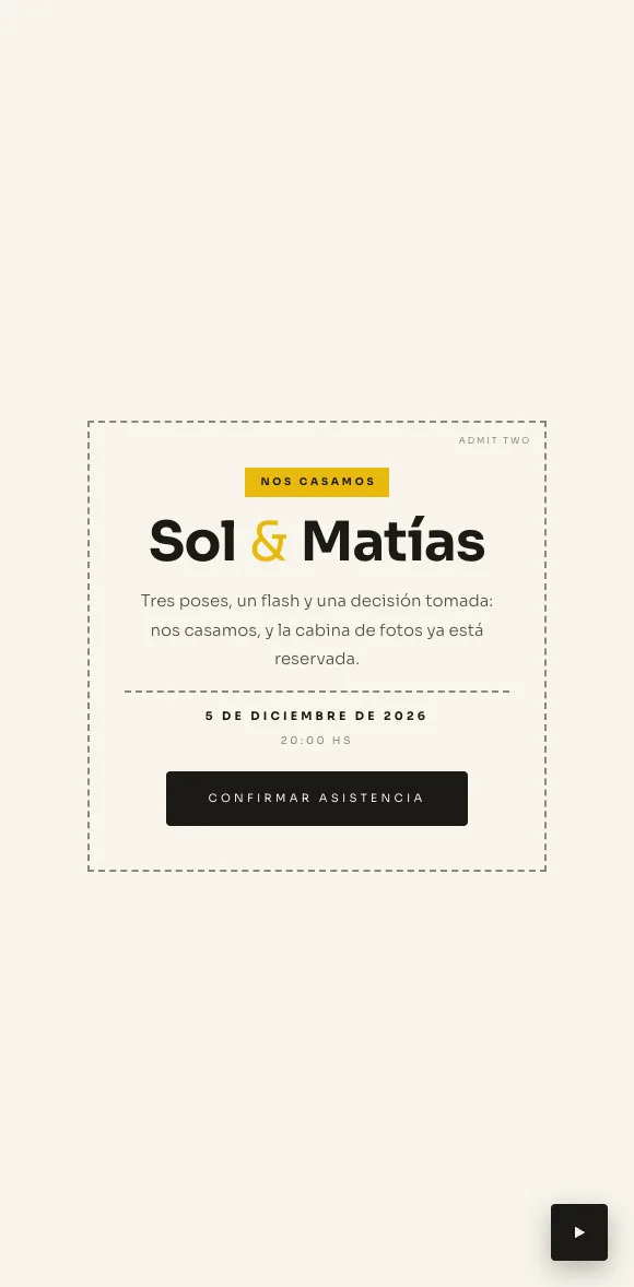 Invitación digital Fotomatón