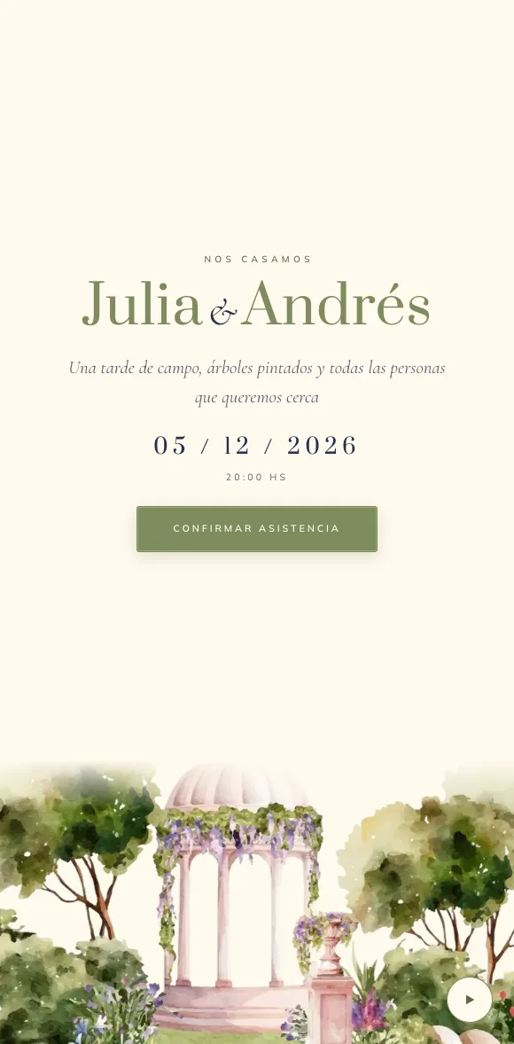 Invitación digital Glorieta