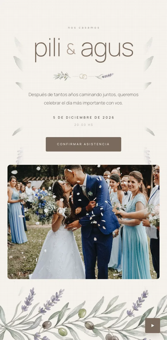 Invitación digital Lino