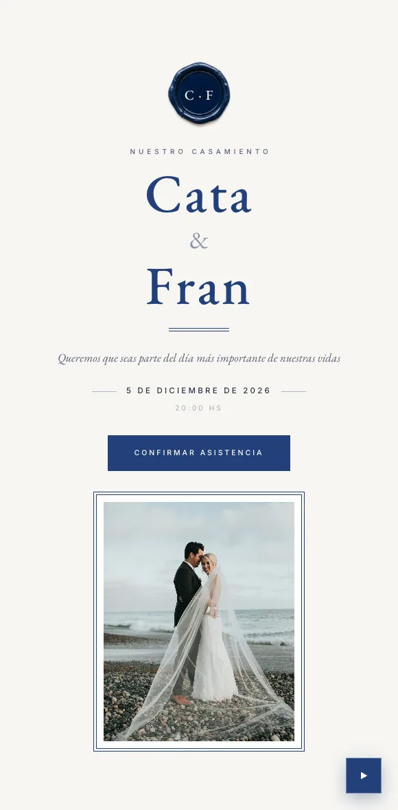 Invitación digital Marino