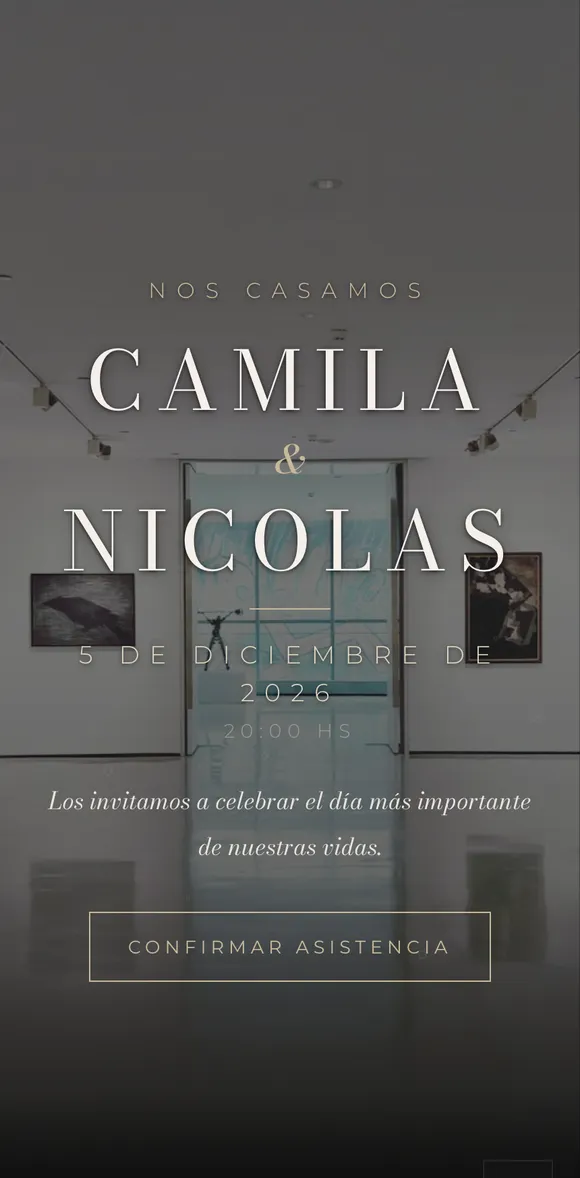 Invitación digital Mármol & Noir