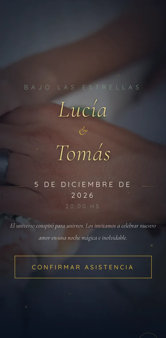 Invitación digital Jardín de Noche