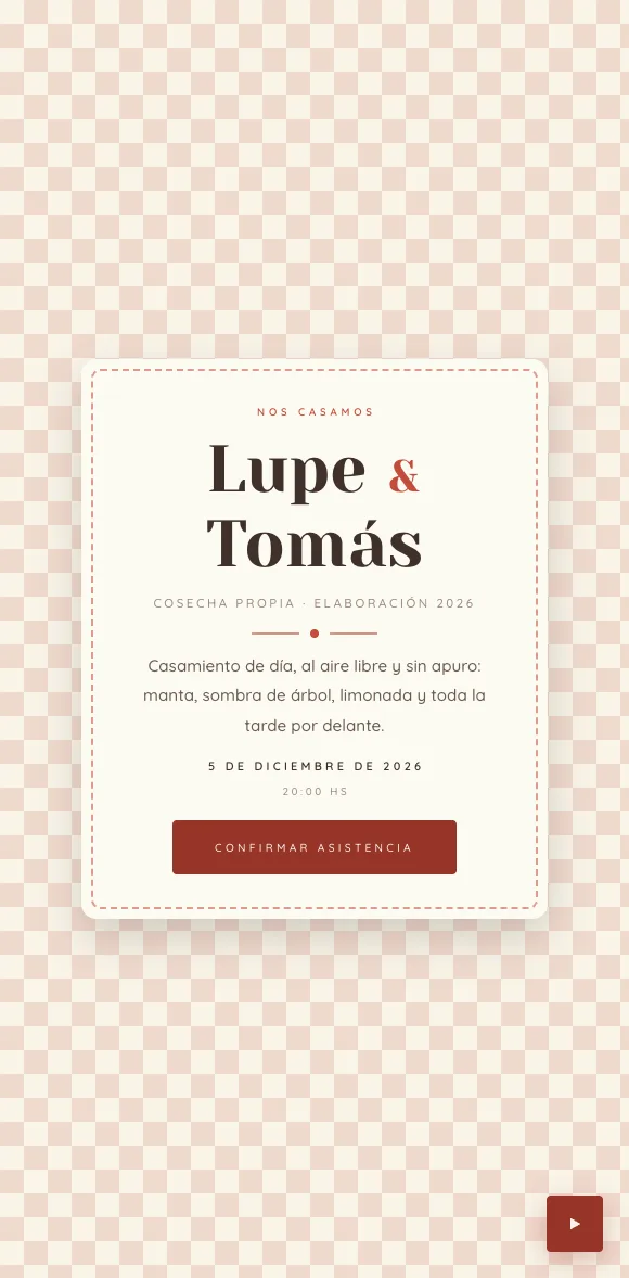 Invitación digital Picnic