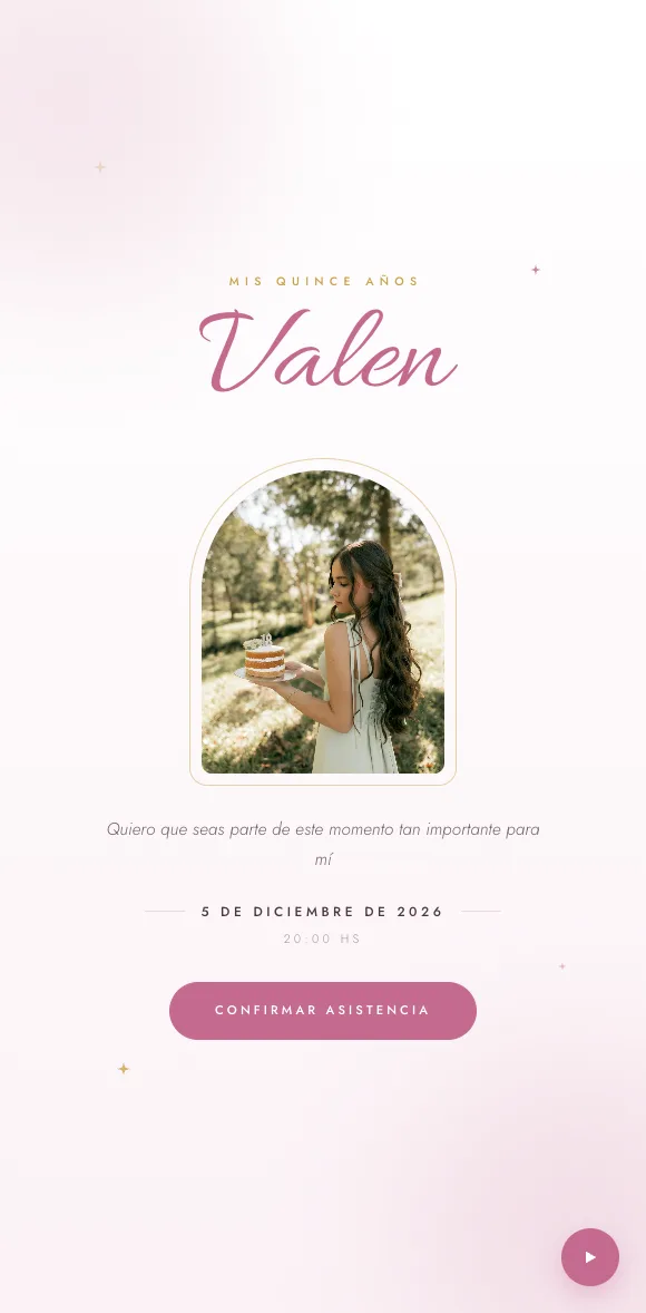 Invitación digital Blush XV