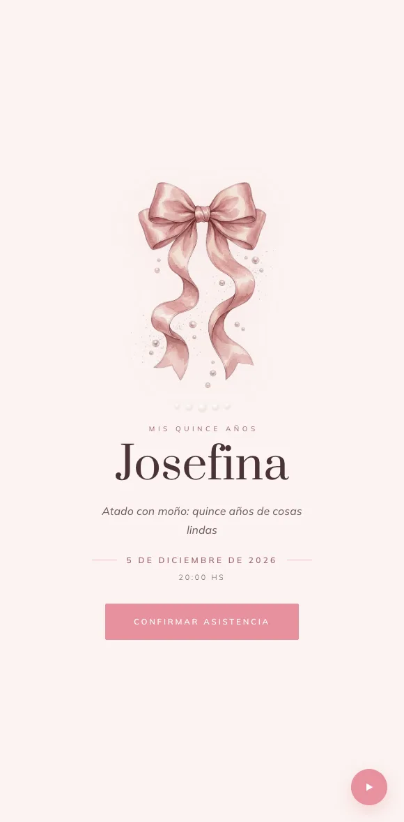 Invitación digital Coquette XV
