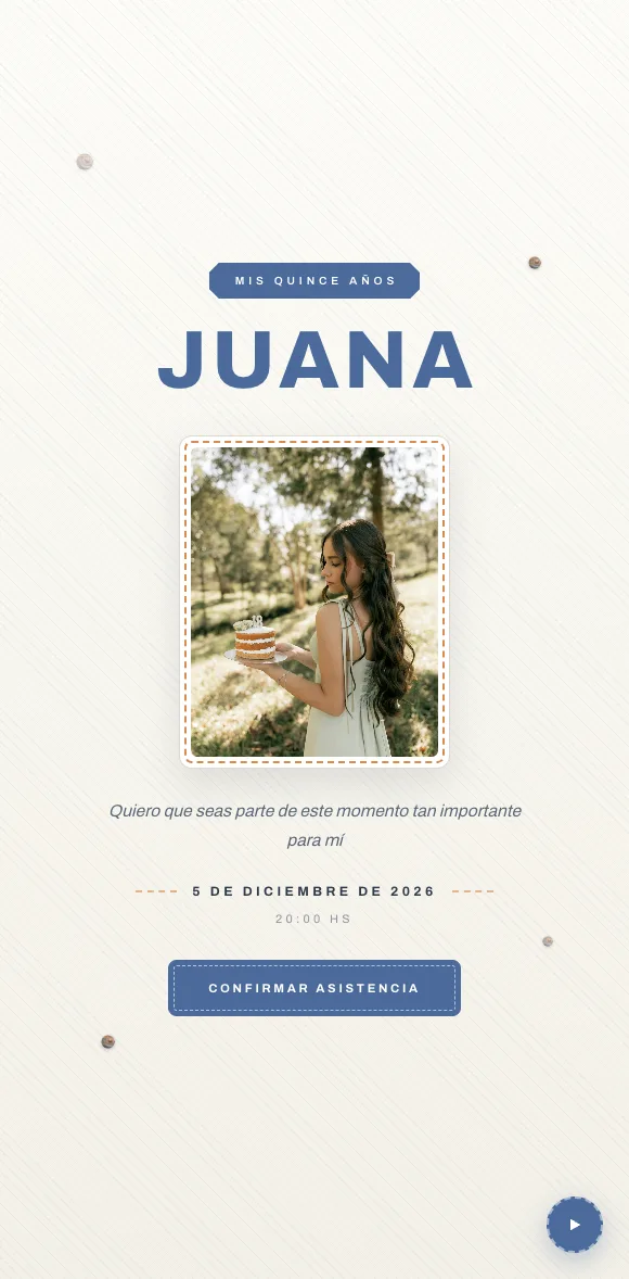 Invitación digital Denim XV