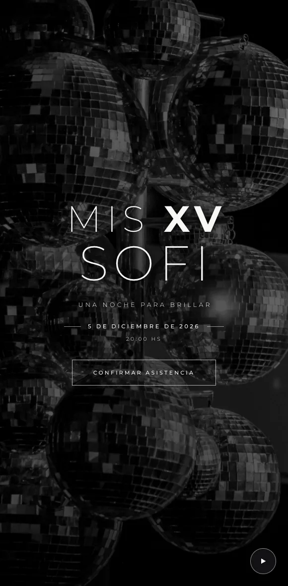Invitación digital Disco XV