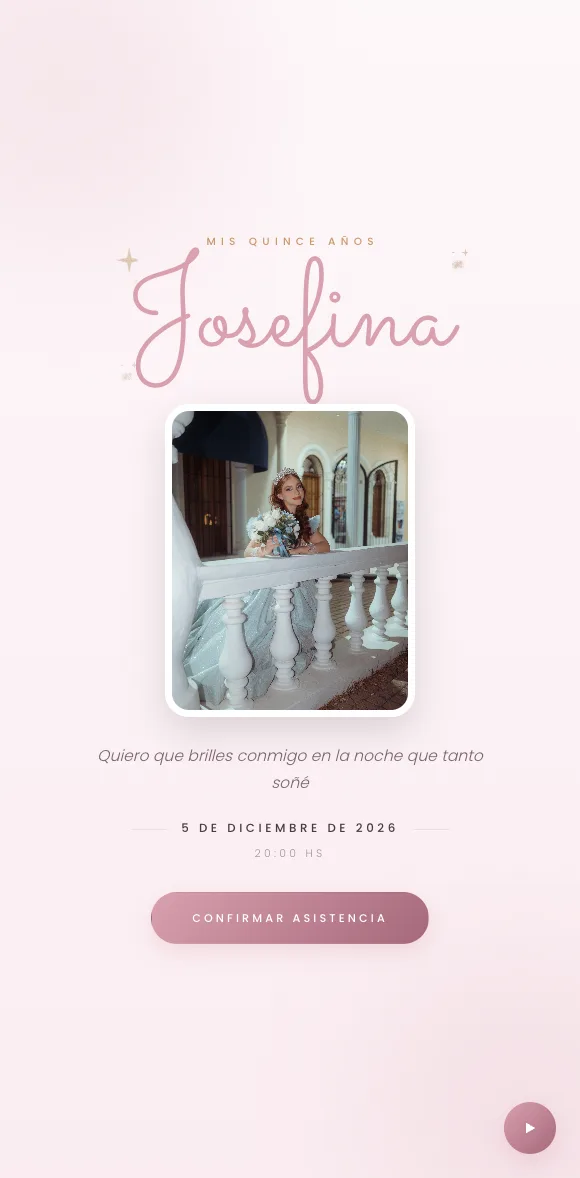 Invitación digital Glitter XV