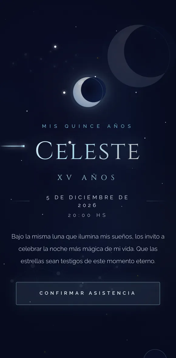 Invitación digital Luna XV