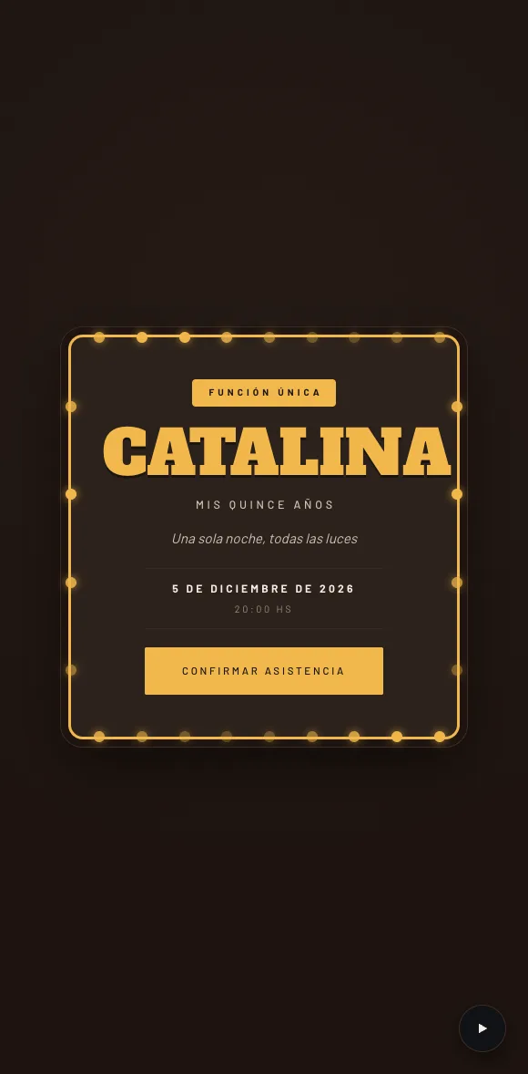 Invitación digital Marquesina XV