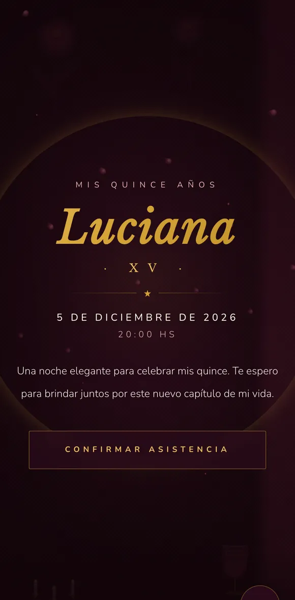 Invitación digital Marsala XV
