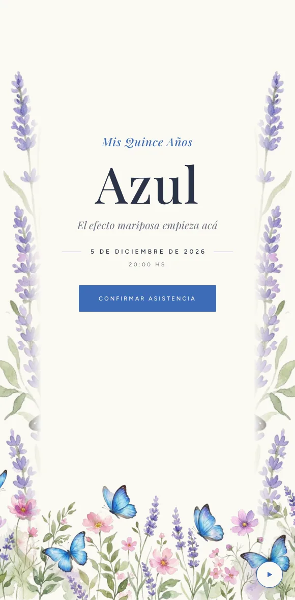 Invitación digital Morpho XV