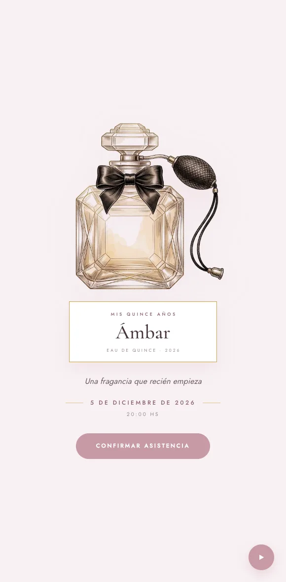 Invitación digital Perfume XV