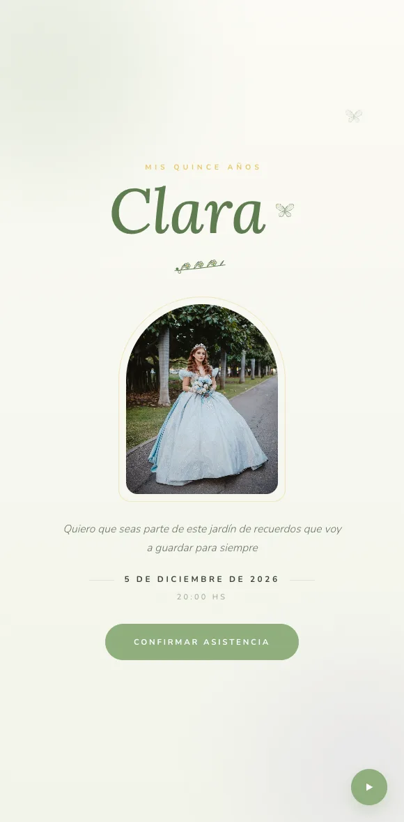 Invitación digital Primavera XV