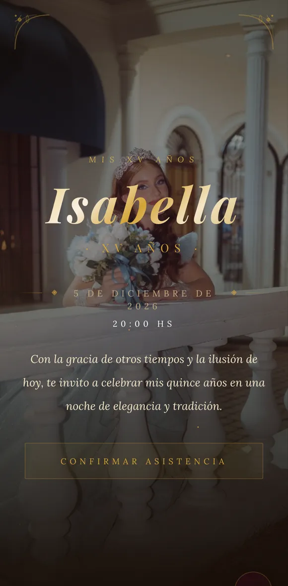 Invitación digital Vintage XV