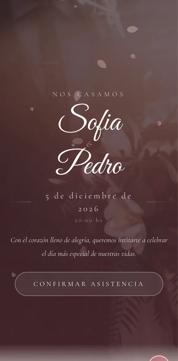 Invitación digital Romántica
