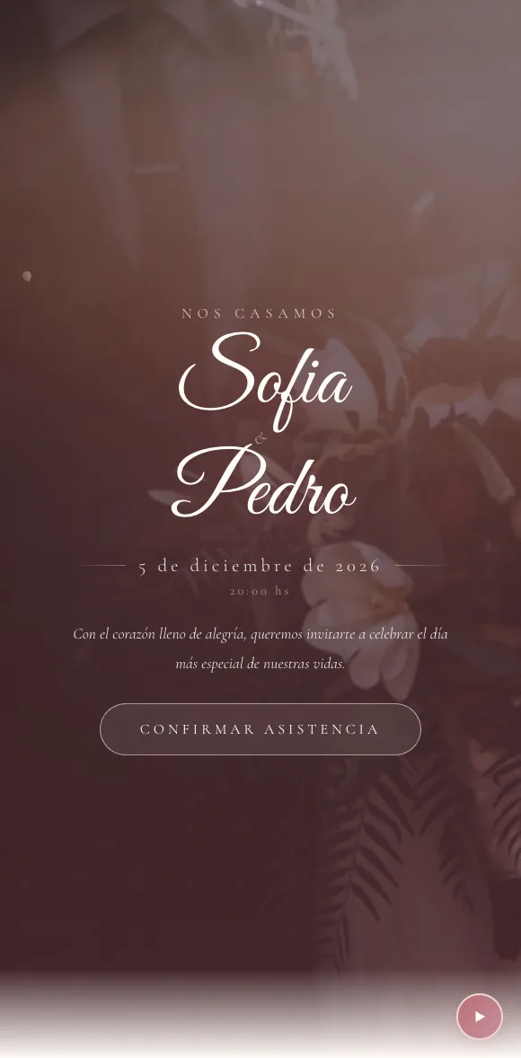 Invitación digital Romántica