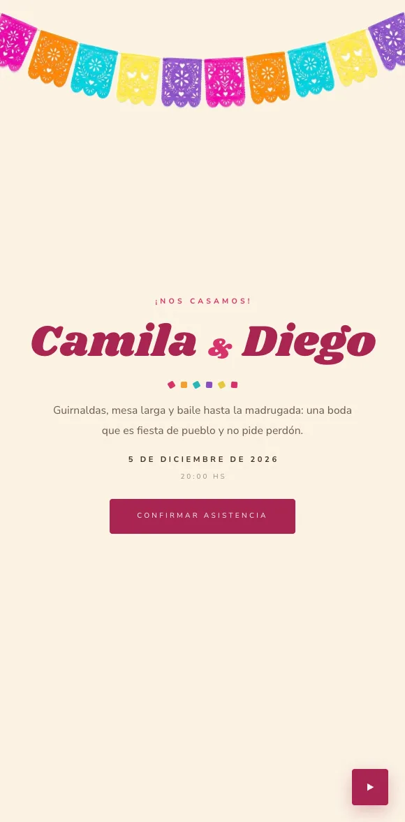 Invitación digital Verbena